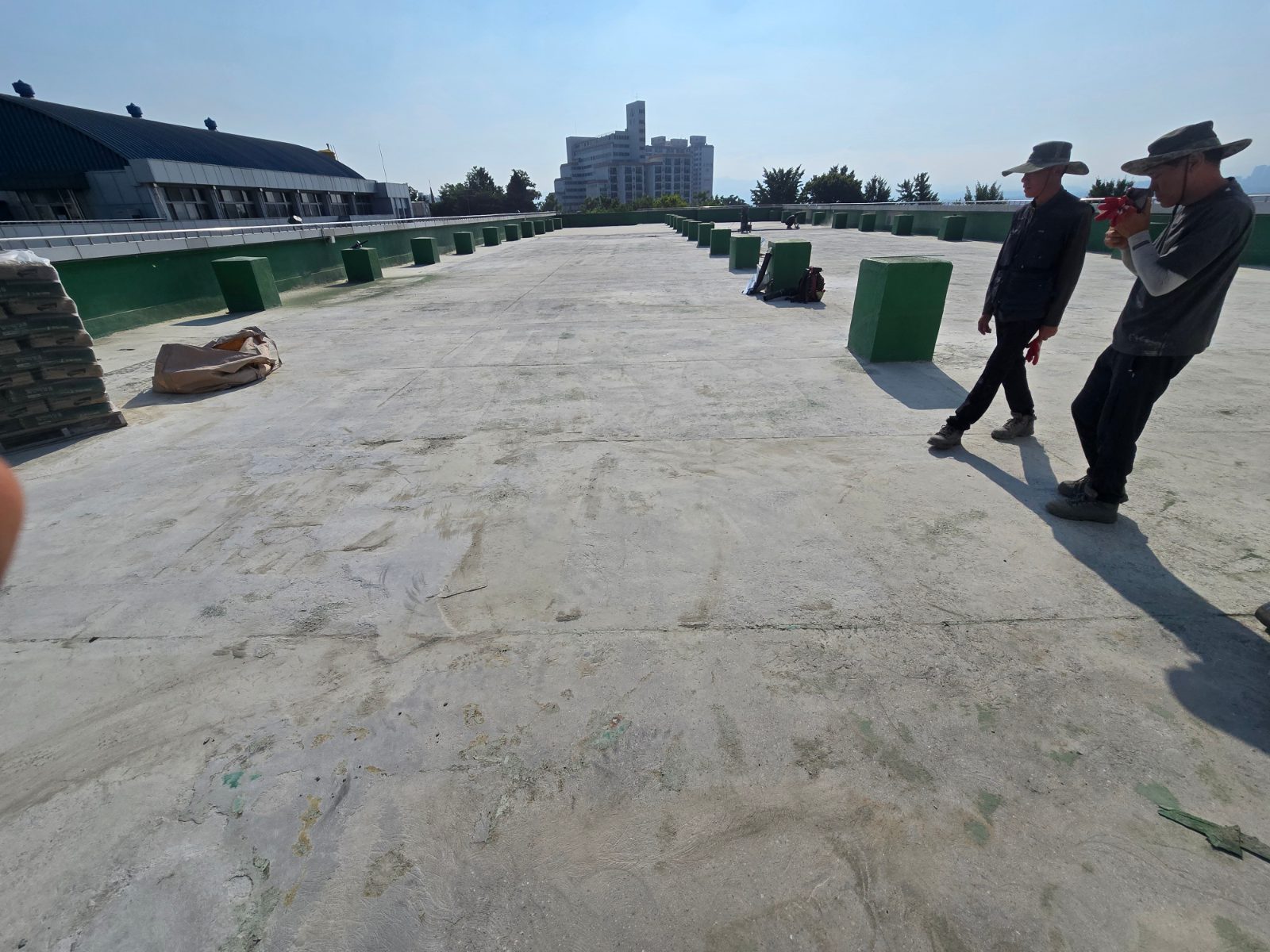 전북 완주군 삼례읍 학교 옥상 우레탄 방수층 철거