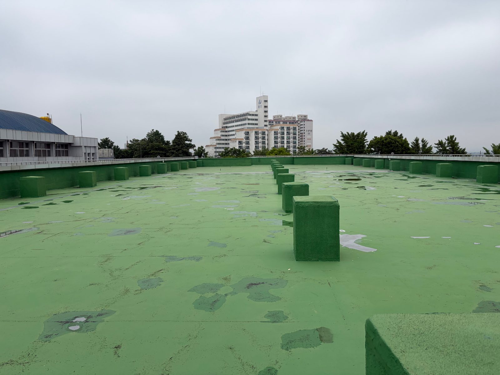 완주군 삼례읍 학교 옥상 방수층 철거 전